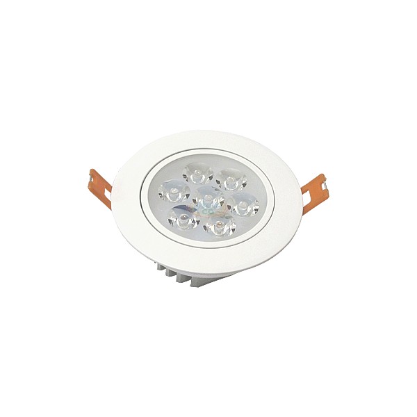 9W 3.5吋 LED投射崁灯(7珠)，9.5cm嵌入孔，灯头可调整角度