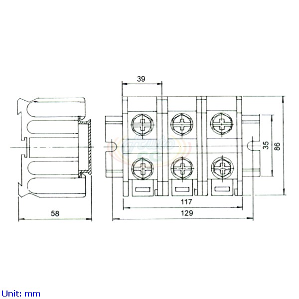 200A 轨道组合式端子台/端子盘