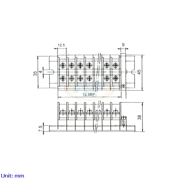 30A 轨道组合式端子台/端子盘
