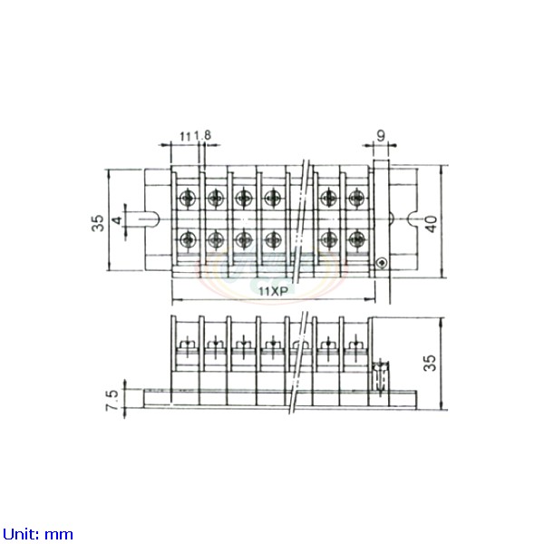 20A 轨道组合式端子台/端子盘